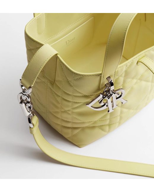 Dior Yellow Small Toujours Vertical Tote Bag