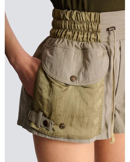 Balmain Natural Twill Utility Shorts