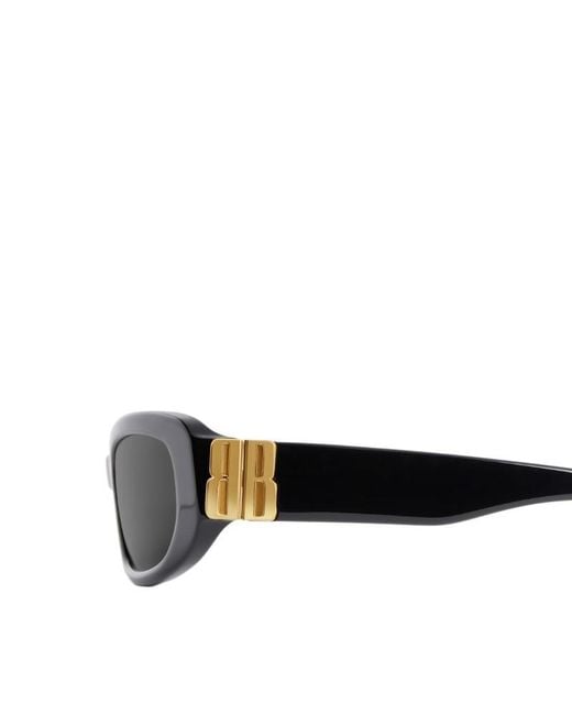 Balenciaga White Cosmo Rectangle Sunglasses