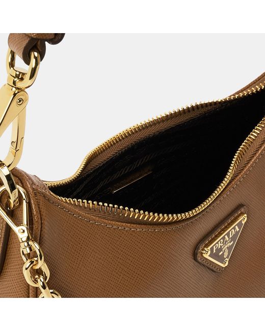 Prada Brown Re-Ed Lthr Ld62