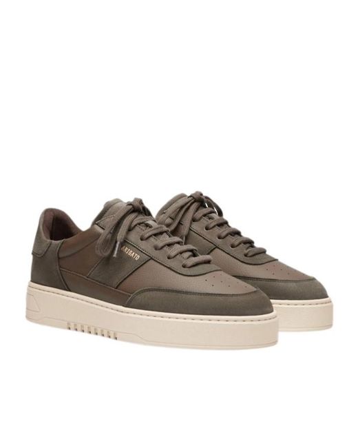 Axel Arigato Brown Round-Toe Low-Top Casual Shoes for men