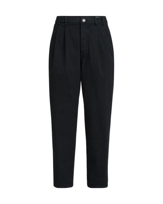 Brunello Cucinelli Black Double-Pleats Five-Pocket Trousers for men