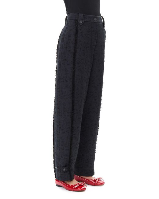 Ganni Black Tweed Suiting Trousers