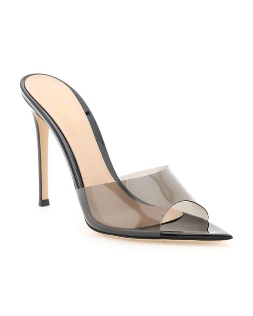 Gianvito Rossi White Elle Open Toe Mules