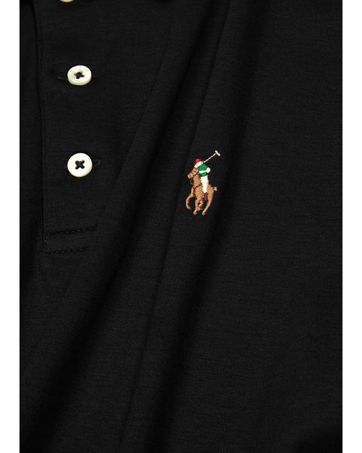 Polo Ralph Lauren Black Slim Pima-Cotton Polo Shirt for men