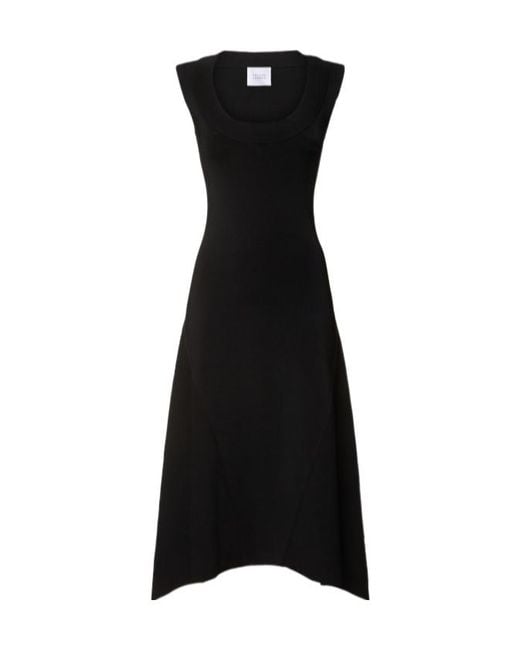 Galvan Black Sleeveless Trumpet Dress