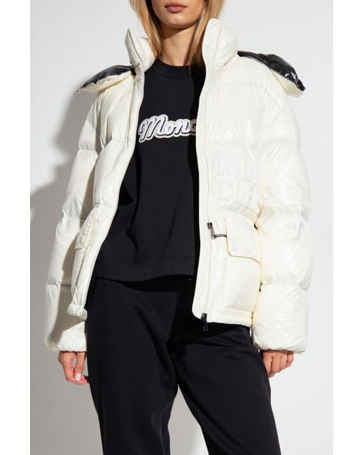 Moncler White Logo-Appliqué Padded Jacket