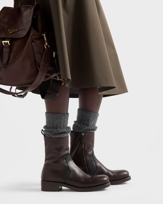 Prada Brown Ankle Boots
