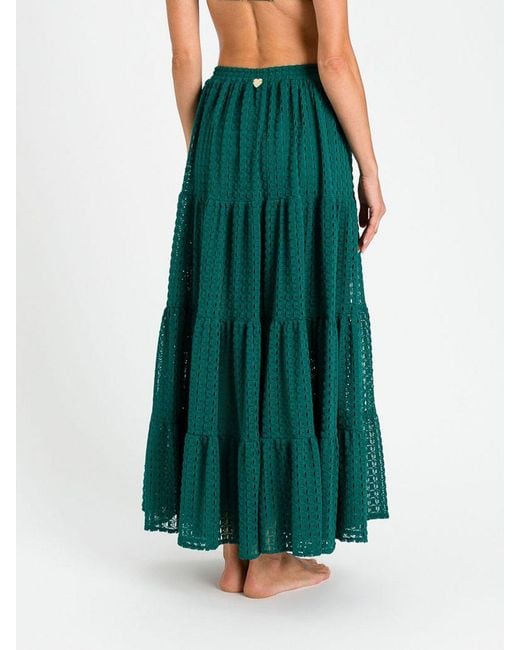 Twinset Green Openwork Skirt