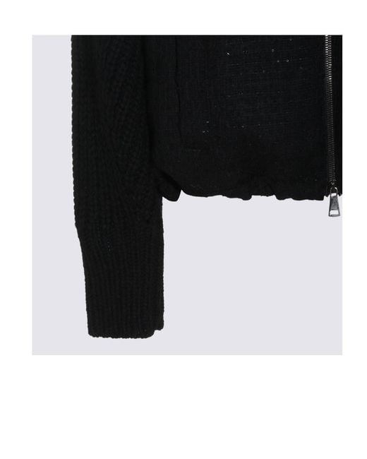 Fabiana Filippi Black Stand-Collar Zip-Up Casual Jacket