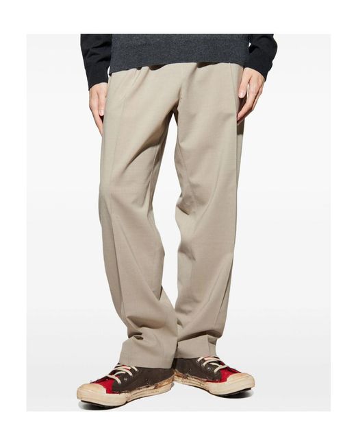 MM6 by Maison Margiela White Elasticated Waistband Drawstring Trousers for men