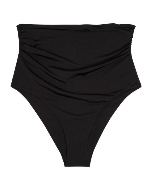 Max Mara Black Waisted Stretch-Polyamide Bikini Briefs