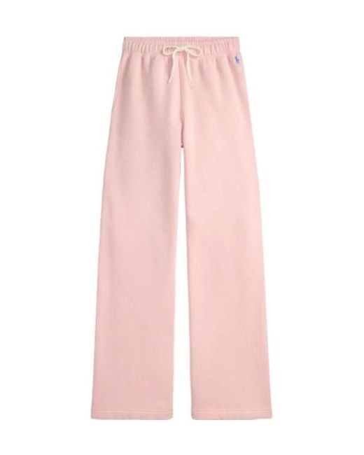 Polo Ralph Lauren Pink Logo Embroidered Drawstring Pants