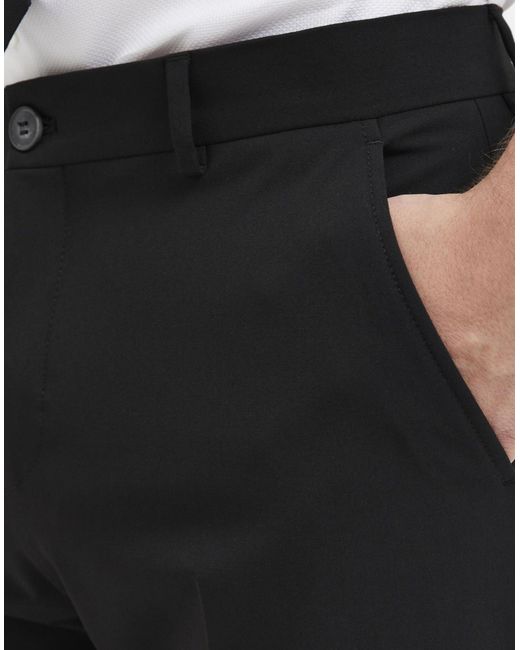 SELECTED Black Waistband Loop Casual Pants for men