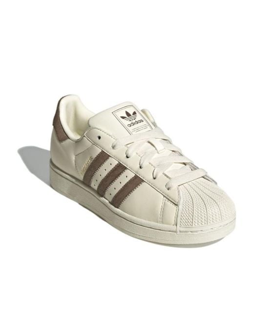 Adidas Originals Natural Superstar Ii Striped Sneakers