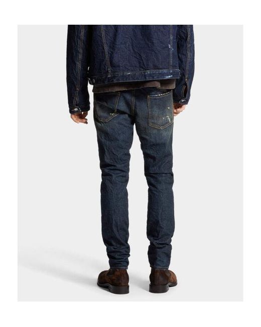 DSquared² Blue Dark Desert Dust Wash Cool Guy Distressed Jeans for men