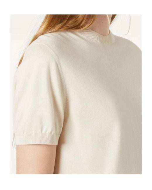 Loro Piana White Ice Wish Crewneck Knitted Top
