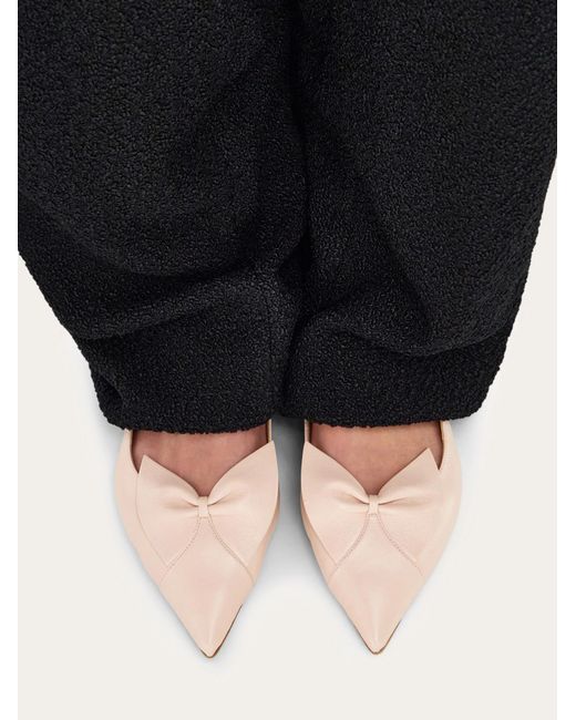 Ferragamo Natural Bow Ballet Flat