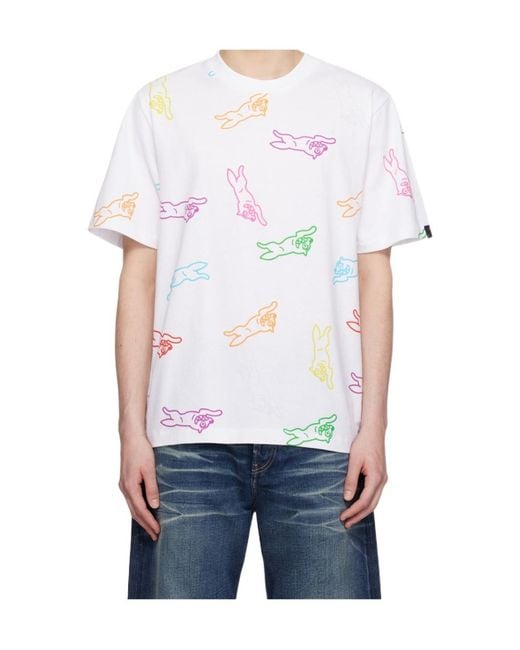 ICECREAM White Printed Crew Neck T-Shirt for men