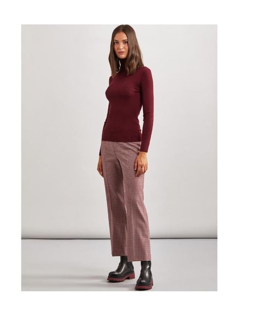 P.A.R.O.S.H. Houndstooth Flared Trousers