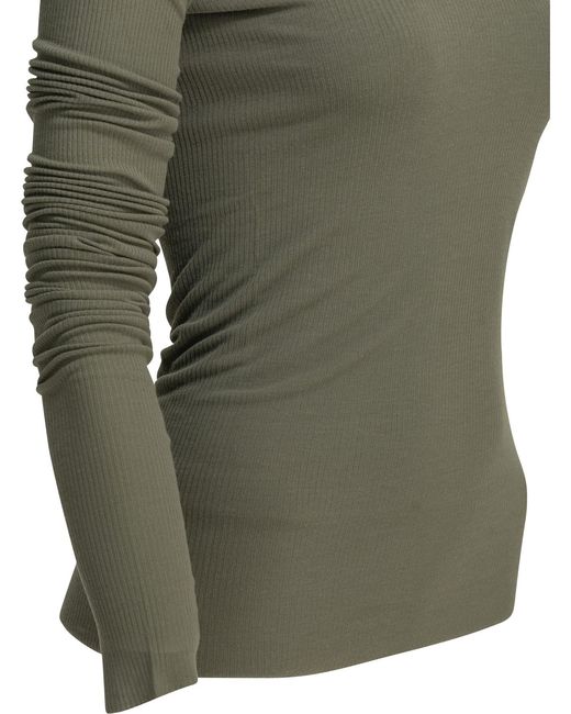 Rick Owens Green 'Banana' One-Shoulder Tank Top