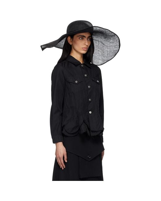Junya Watanabe White Sinamay Cloth Natural Straw Beach Hat