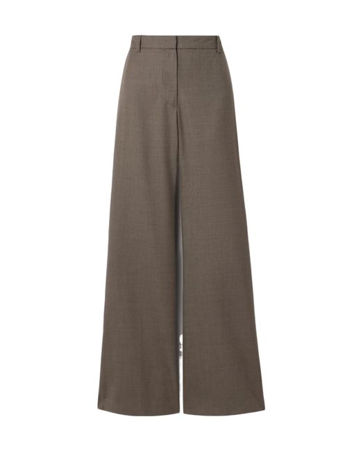 Nili Lotan Brown Effy Wide-Leg Track Pants