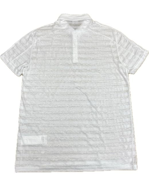 Emporio Armani White Short-Sleeved Polo Shirt for men