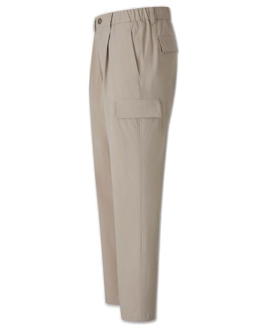 Herno Gray Resort Stretch Comfort Cargo Trousers for men