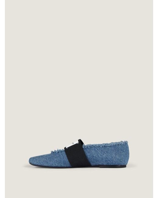 Givenchy Blue Sliced Square Ballet Flats