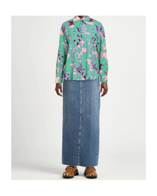 MAX&Co. Blue Long Sleeve Shirt