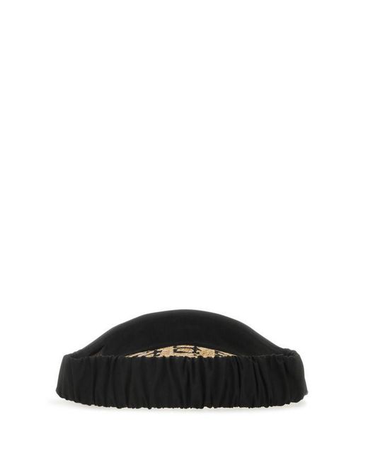Borsalino White Visor B Braided-Straw Visor