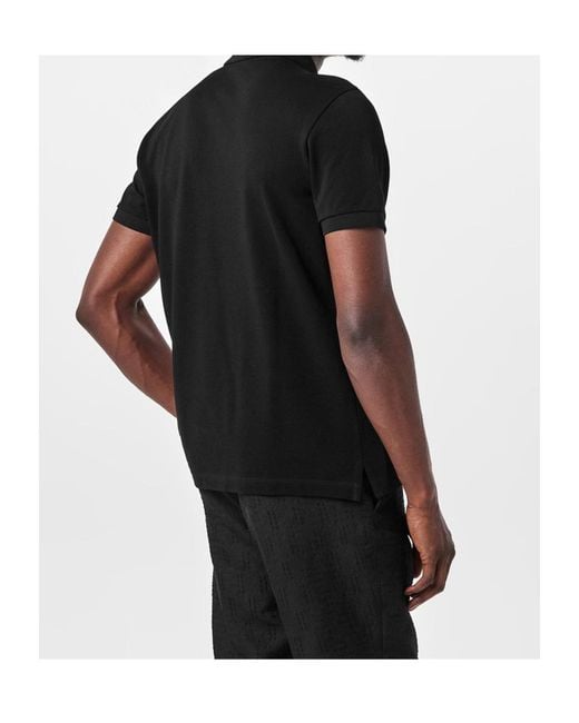 Fendi Black Metall Ff Polo Sn52 for men