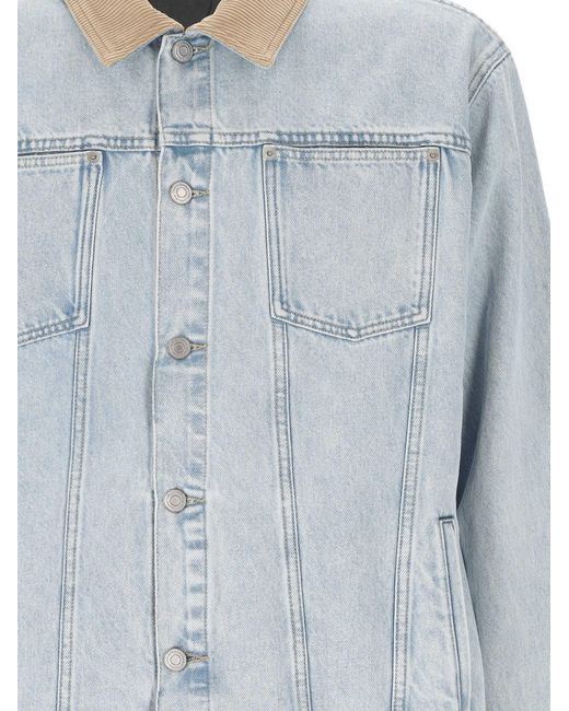 Drole de Monsieur Blue Long-Sleeved Denim Jacket for men