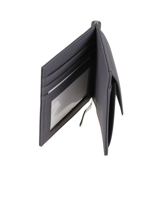 Emporio Armani Gray Logo-Plaque Bifold Wallet for men