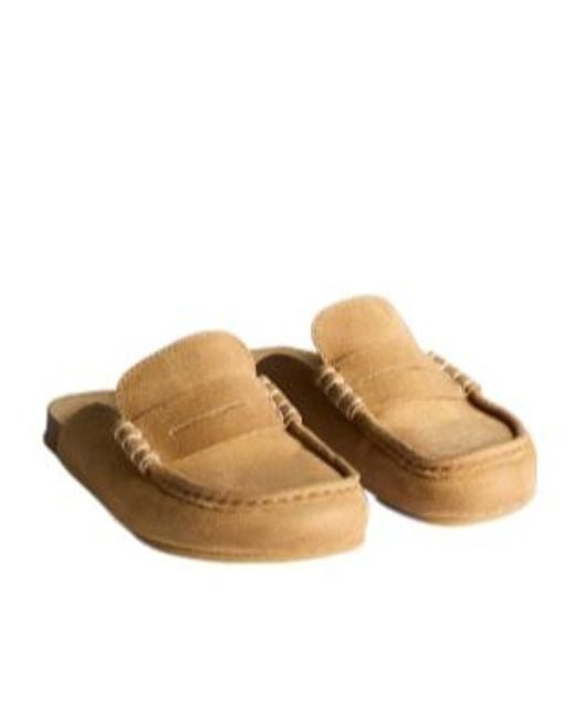 J.W. Anderson Brown Stitch Loafer Mules