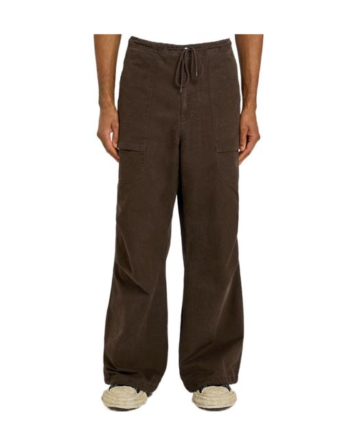 Entire studios Brown Barren Wide-Leg Denim Cargo Trousers for men