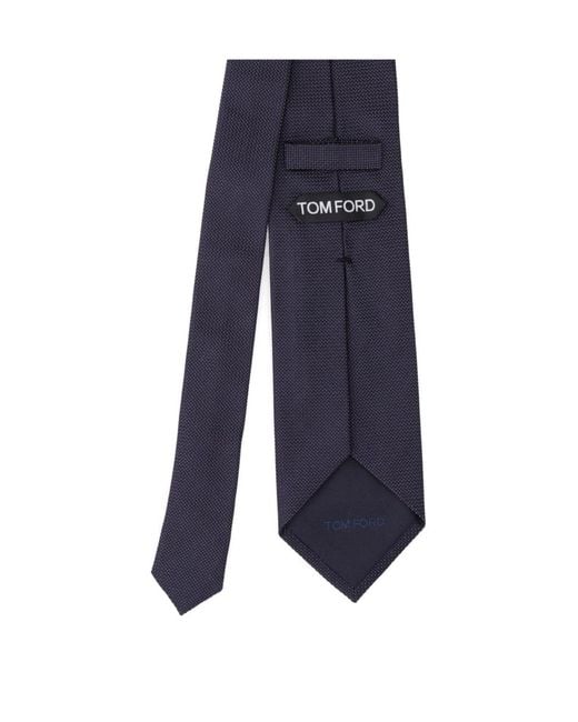 Tom Ford Blue Pointed-Tip Tie for men
