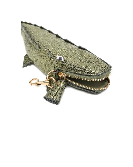 Anya Hindmarch Green Crocodile Wallet