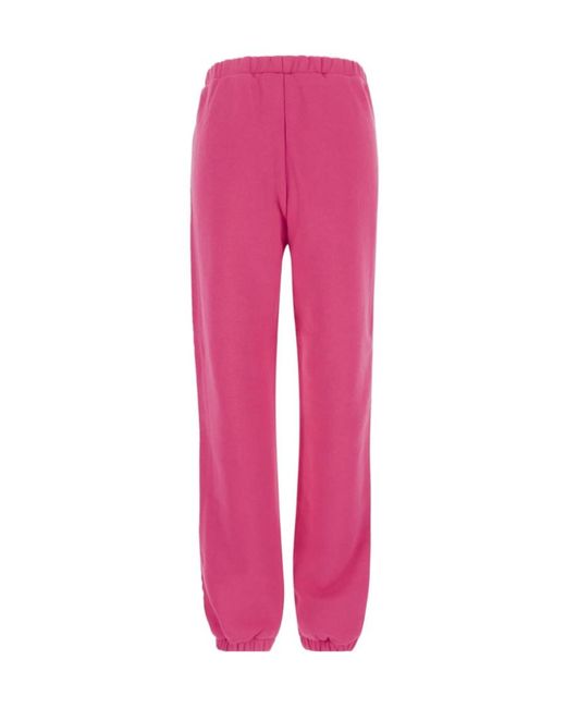 Palm Angels Pink Logo-Printed High Waist Pants