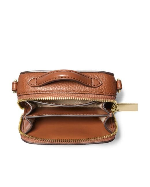 Michael Kors Brown Michael Estelle Micro Crossbody Bag