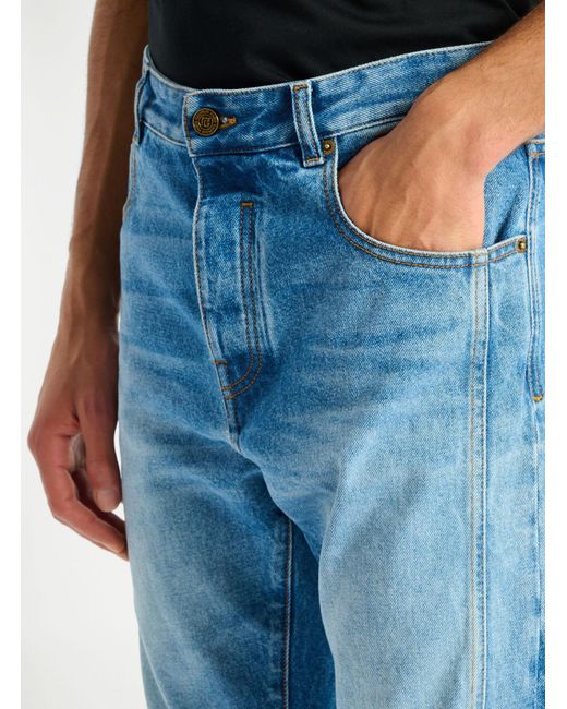 Balmain Blue Straight-Leg Denim Jeans for men