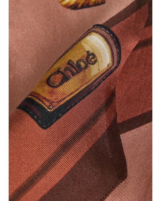 Chloé White Printed Scarf
