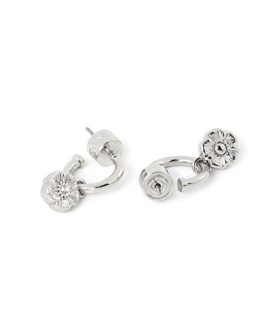 COACH White Pendant Earrings