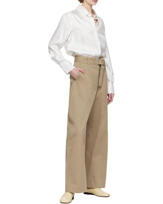 Studio Nicholson Natural Doring High Waisted Trousers