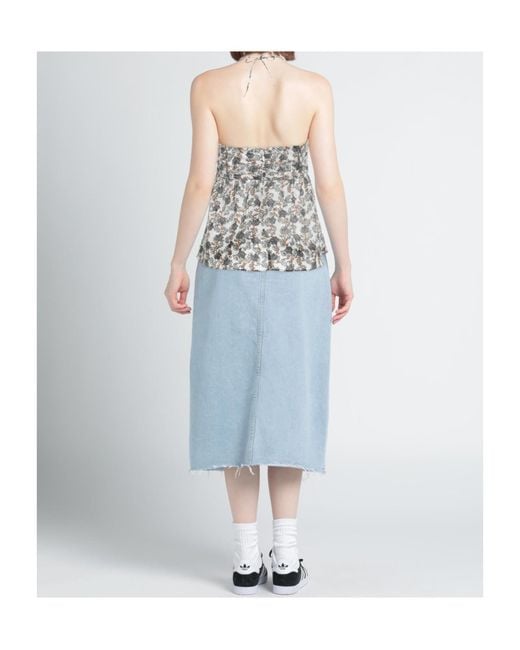 Isabel Marant White Floral Pattern Suspender Belt