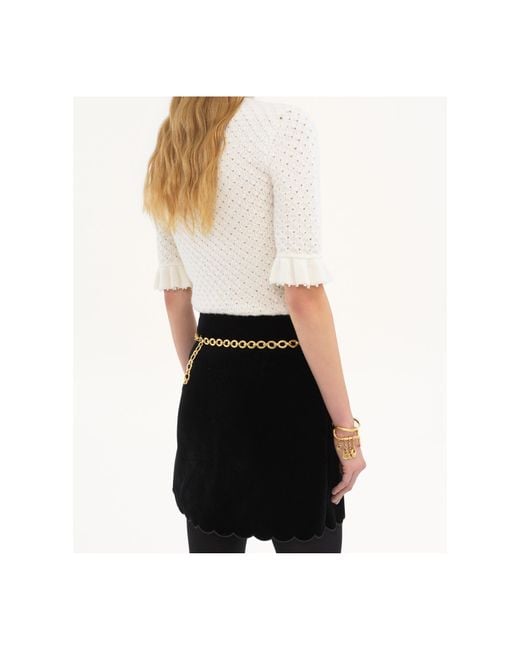 Chloé White Short-Sleeved Sweater