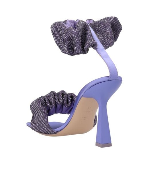 Sebastian Milano Blue Cher Crystal Heeled Sandals