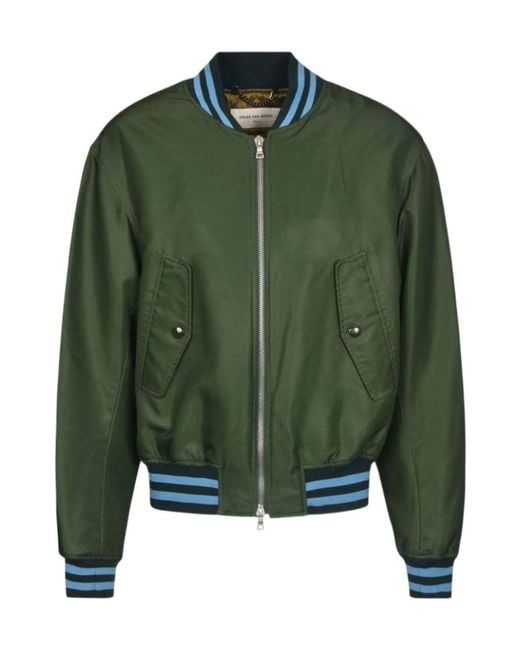 Dries Van Noten Green Logo Casual Jacket for men