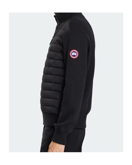 Canada Goose Blue Hybridge Padded Panel Knit Jacket for men